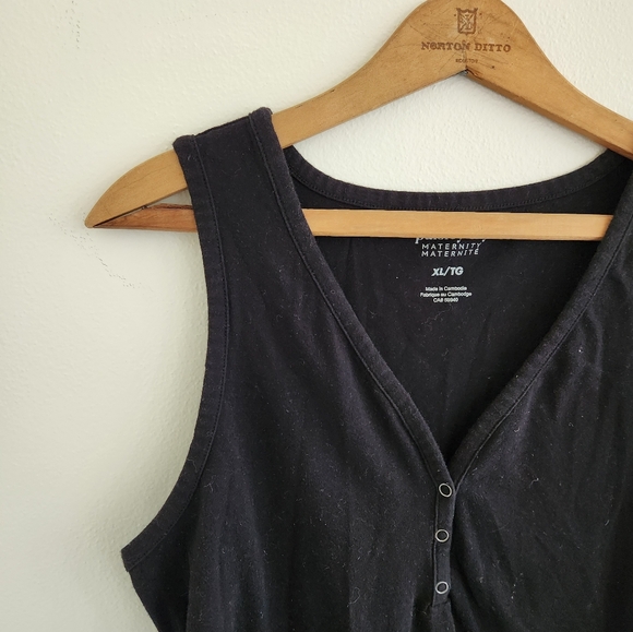 Paisley Sky 95% Cotton XL Maternity Tank Top - Picture 2 of 6